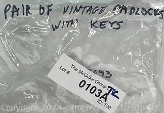 Two (2) Padlocks with Keys, Yale and Master Lock with Box