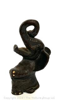 Cast Iron John Wright Elephant Bottle Opener with Original Paint