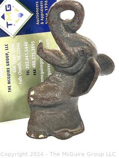 Cast Iron John Wright Elephant Bottle Opener with Original Paint