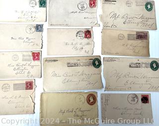 Selection of 12 Postmarked Envelopes from the 1890's 