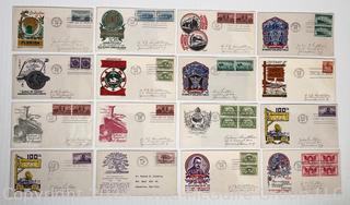 Selection of 16 Postal Cachet First-Day Covers (FDC's)