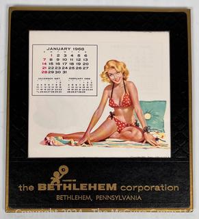 1968 Risqué Pin-Up Promotional Calendar for Bethlehem Steel  