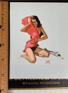 1968 Risqué Pin-Up Promotional Calendar for Bethlehem Steel  