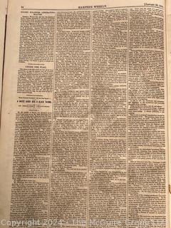 Original Copy of Harper's Weekly for January 23, 1864 with Civil War Coverage