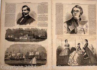 Original Copy of Harper's Weekly for January 23, 1864 with Civil War Coverage