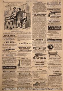 Original Copy of Harper's Weekly for January 23, 1864 with Civil War Coverage