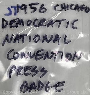 1956 Chicago Democratic Convention News Press Badge.  