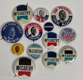 Eugene McCarthy Political Campaign Pins