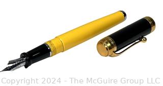 Aurora Yellow Fountain Pen with 14KT Nib