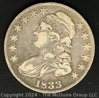 1833 Capped Bust 50 Cent Half-Dollar Coin