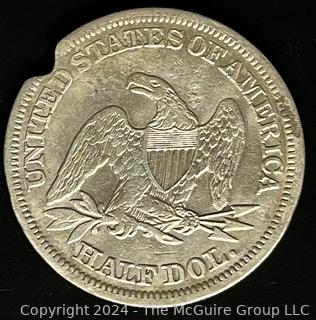 1843 Seated Liberty Half-Dollar Silver Coin