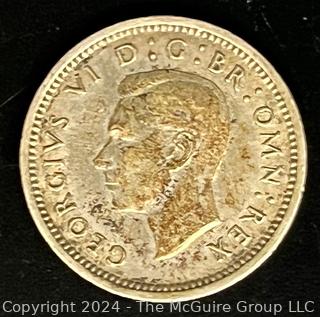 1936 British Three Pence Coin George VI 