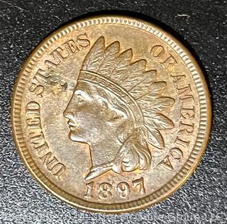 1897 Indian Head One Cent Coin