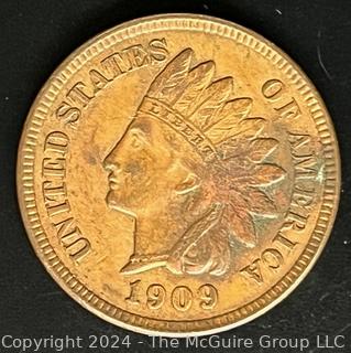 1909 US Indian Head One Cent Coin