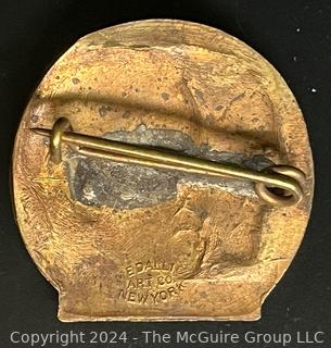 1936 Brass F.D. Roosevelt Campaign Pin