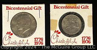 Chick-Fil-A 1976 Bicentennial Coins giveaway ($.50 and $.25)