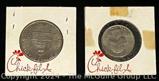 Chick-Fil-A 1976 Bicentennial Coins giveaway ($.50 and $.25)