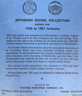 Whitman Jefferson Nickel Book 1 - Completed