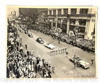 Two (2) Eisenhower B&W Parade Photos, each 10.5 x 14"