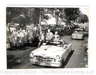 Two (2) Eisenhower B&W Parade Photos, each 10.5 x 14"