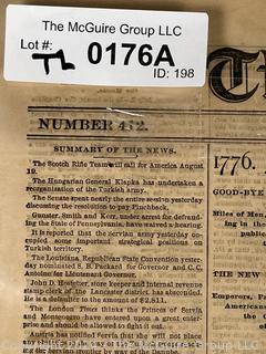 July 4, 1876 (Centennial) The Times Newspaper Philadelphia PA