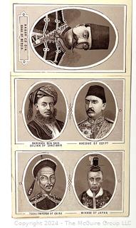 Booklet: Crowned Heads and Rulers of the World Circa 1880's