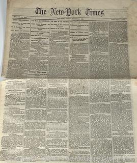 December 4, 1863 Edition of The New York Times, including Coverage of Significant Battles of The Civil War