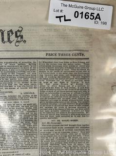 December 4, 1863 Edition of The New York Times, including Coverage of Significant Battles of The Civil War