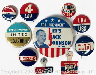 1964 LBJ Campaign Pins