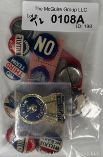 1940 Wendell Willkie Presidential Campaign Items