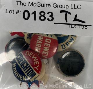 1948 Thomas Dewey Presidential Campaign Pins