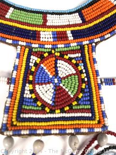 African Maasai Beaded Woman's Collar Necklace, Kenya, 20th C