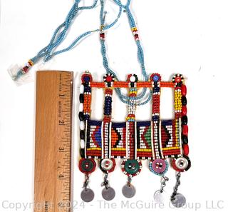 African Masai Tribal Beaded Necklace Kenya