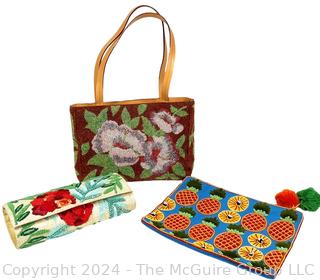 Three (3) Beaded Handbags and Clutches.  