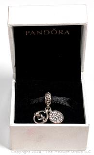 Sterling Silver and Crystal Pandora Charm in Box