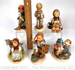 Six (6) Porcelain Hummel Figurines by Goebel Germany