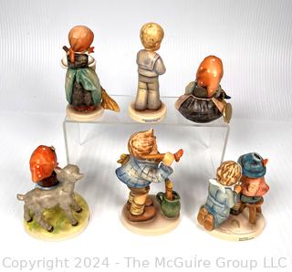 Six (6) Porcelain Hummel Figurines by Goebel Germany