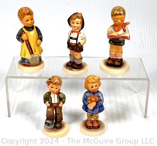 Five (5) Porcelain Hummel Figurines by Goebel Germany