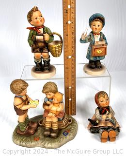 Four (4) Porcelain Hummel Figurines by Goebel Germany