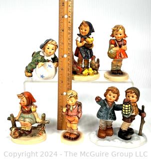 Six (6) Porcelain Hummel Figurines by Goebel Germany