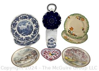 Group of Porcelain Plates Including Arabia