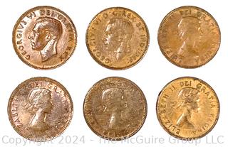 Canadian One Cent Collection Book 1920 Coins- . See all the photos in the gallery for more detail