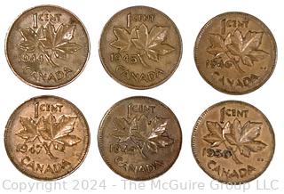 Canadian One Cent Collection Book 1920 Coins- . See all the photos in the gallery for more detail