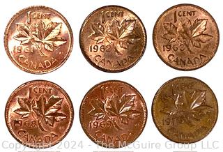 Canadian One Cent Collection Book 1920 Coins- . See all the photos in the gallery for more detail