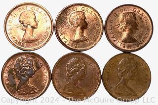 Canadian One Cent Collection Book 1920 Coins- . See all the photos in the gallery for more detail