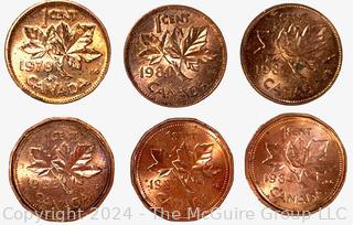 Canadian One Cent Collection Book 1920 Coins- . See all the photos in the gallery for more detail