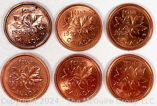 Canadian One Cent Collection Book 1920 Coins- . See all the photos in the gallery for more detail