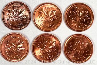 Canadian One Cent Collection Book 1920 Coins- . See all the photos in the gallery for more detail