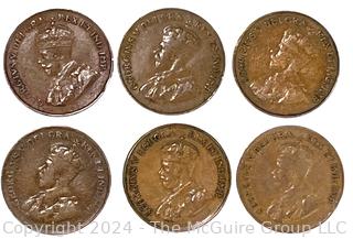 Canadian One Cent Collection Book 1920 Coins- . See all the photos in the gallery for more detail