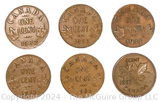 Canadian One Cent Collection Book 1920 Coins- . See all the photos in the gallery for more detail